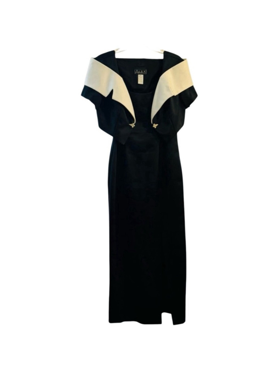 Alex Evenings Dresses & Skirts - Alex Evenings Black & White Formal Gown with Detachable Shawl